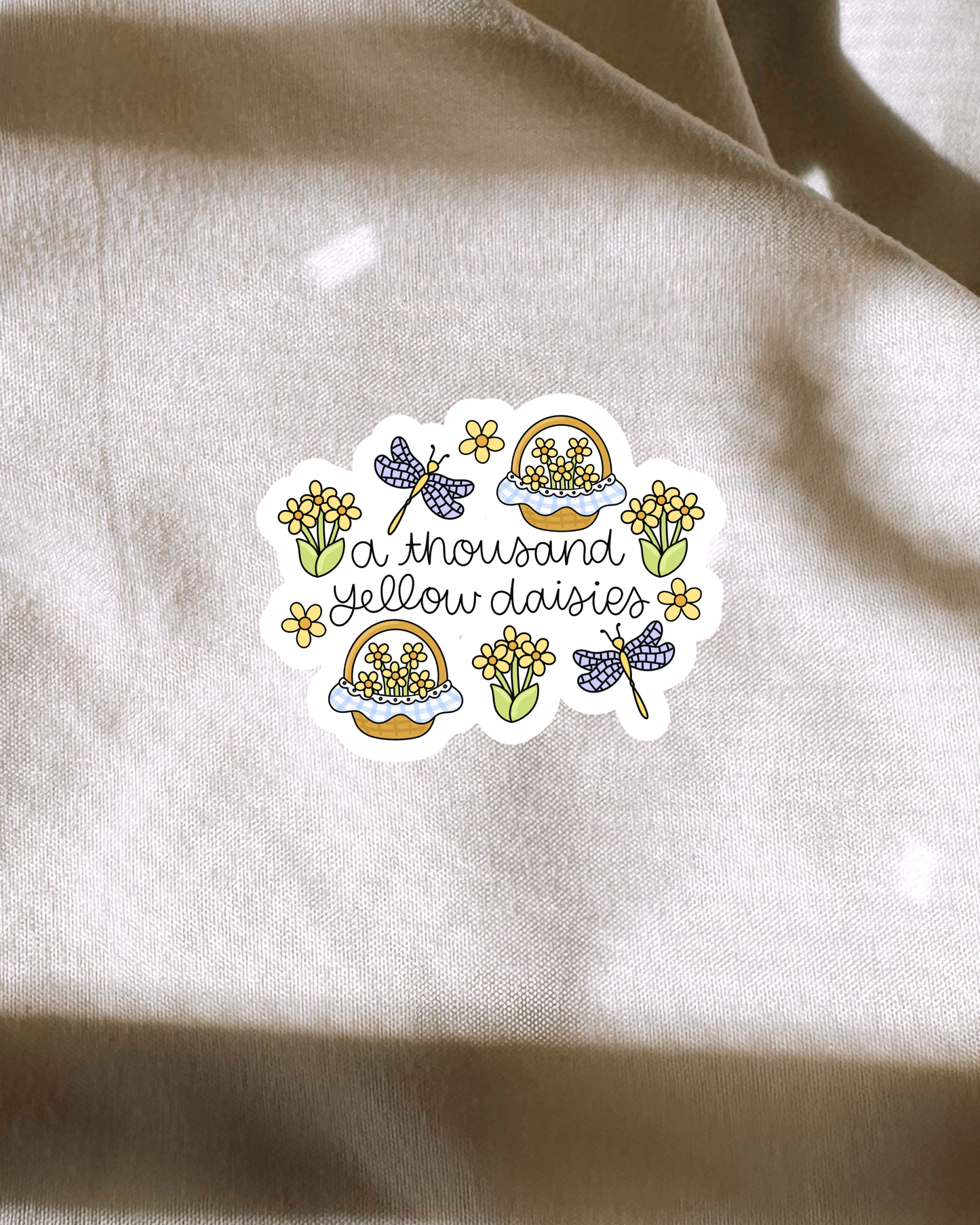 A Thousand Yellow Daisies Sticker