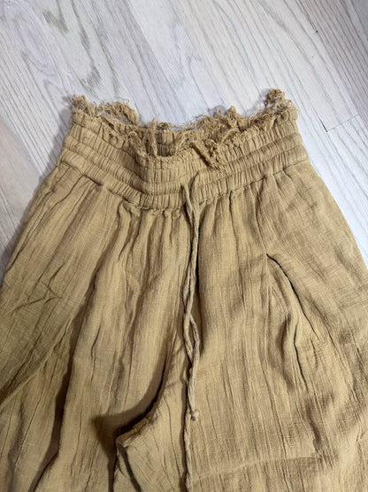 XS Mustard Pull On Cargo Harlem Wide Leg Pants
