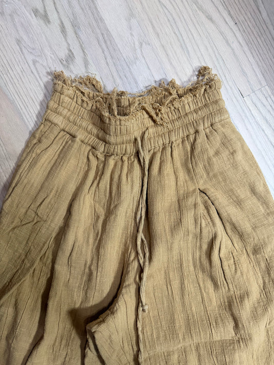 XS Mustard Pull On Cargo Harlem Wide Leg Pants