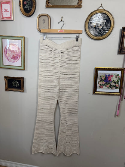 Large Crochet Flare Pants