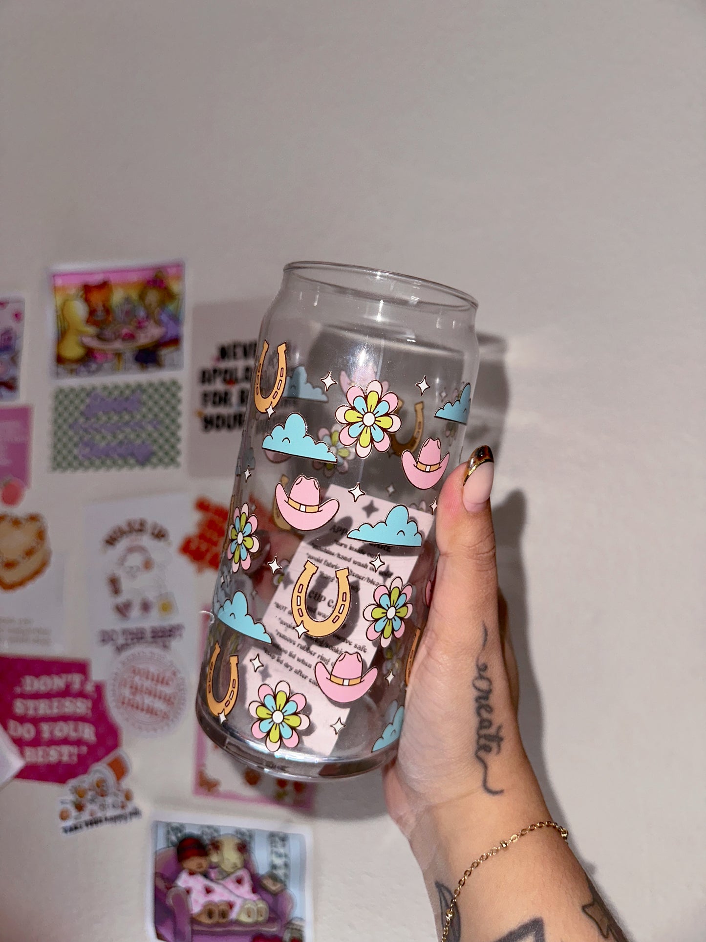 Western Vibes 20oz Glass Cup