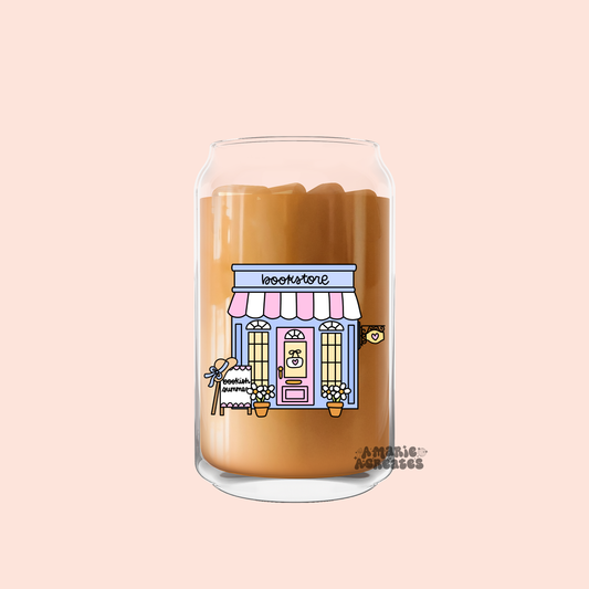 Summer Bookstore Glass Cup