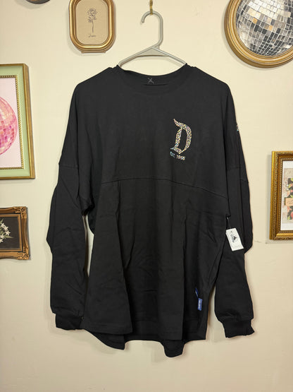 Medium NWT Oversized Bedazzled Black Disney Spirit Jersey