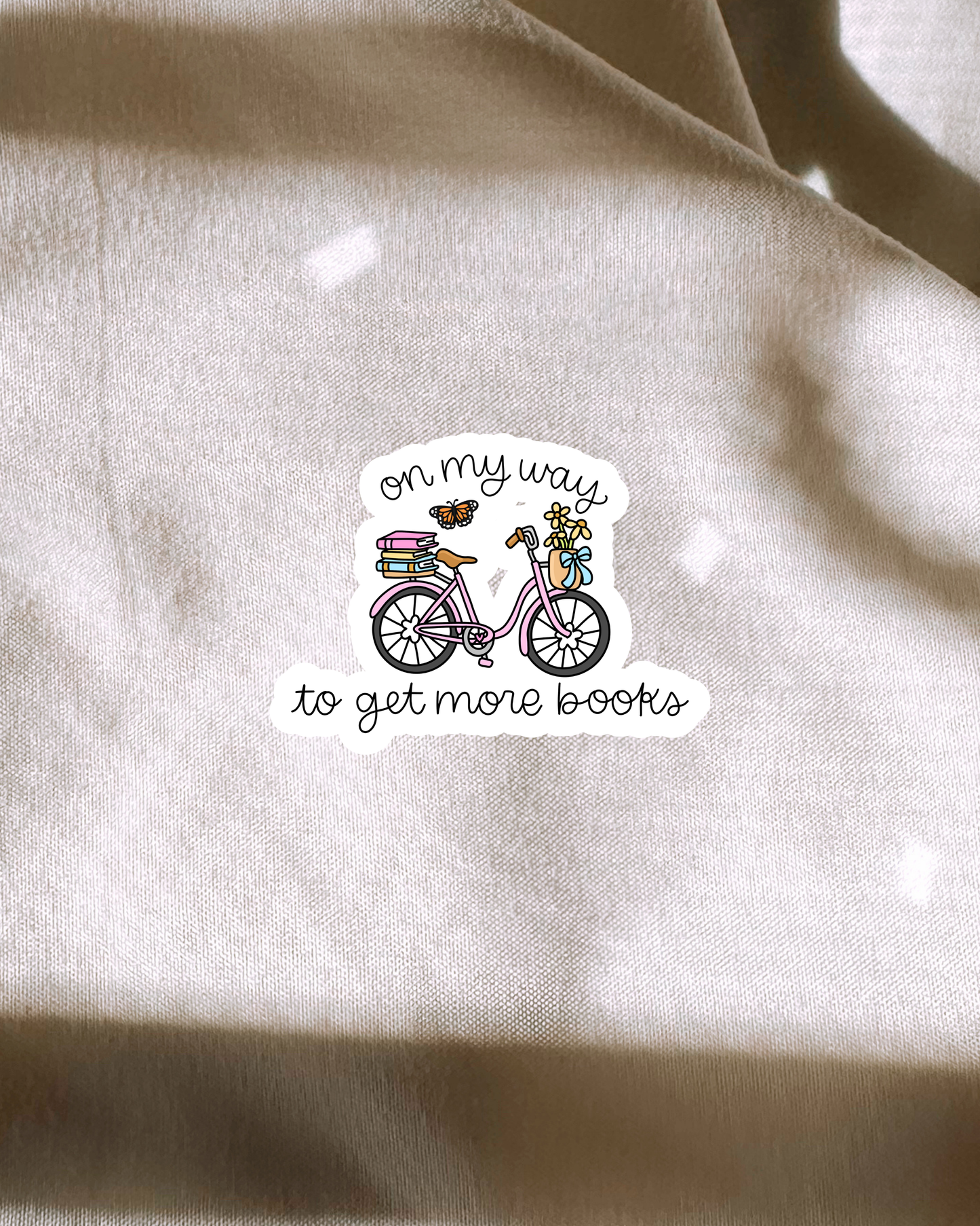 On My Way To Get More Books Sticker