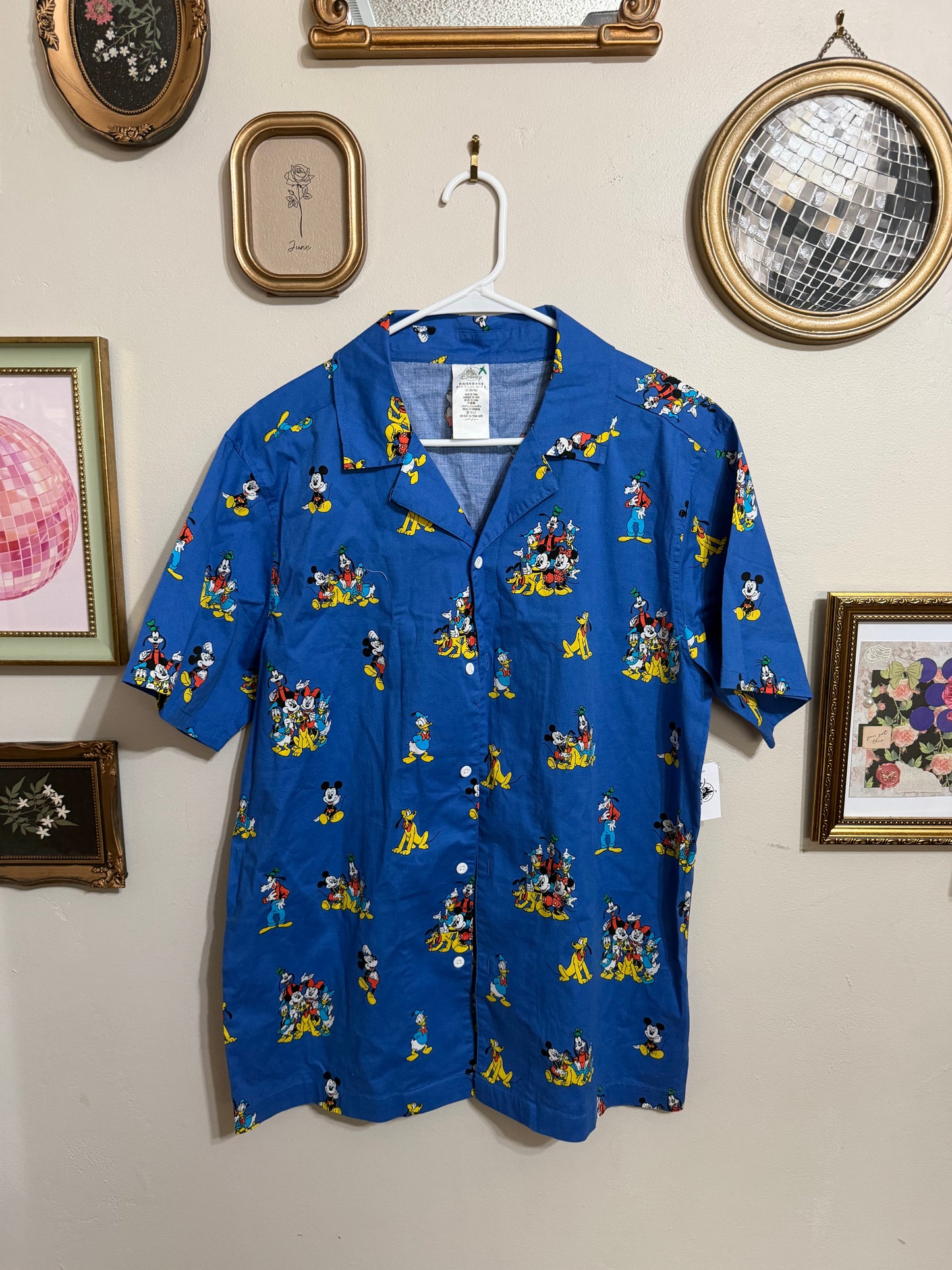 Medium NWT Magical Characters Blue Button Up