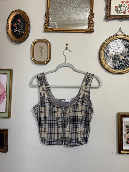 Medium Plaid Crop Top