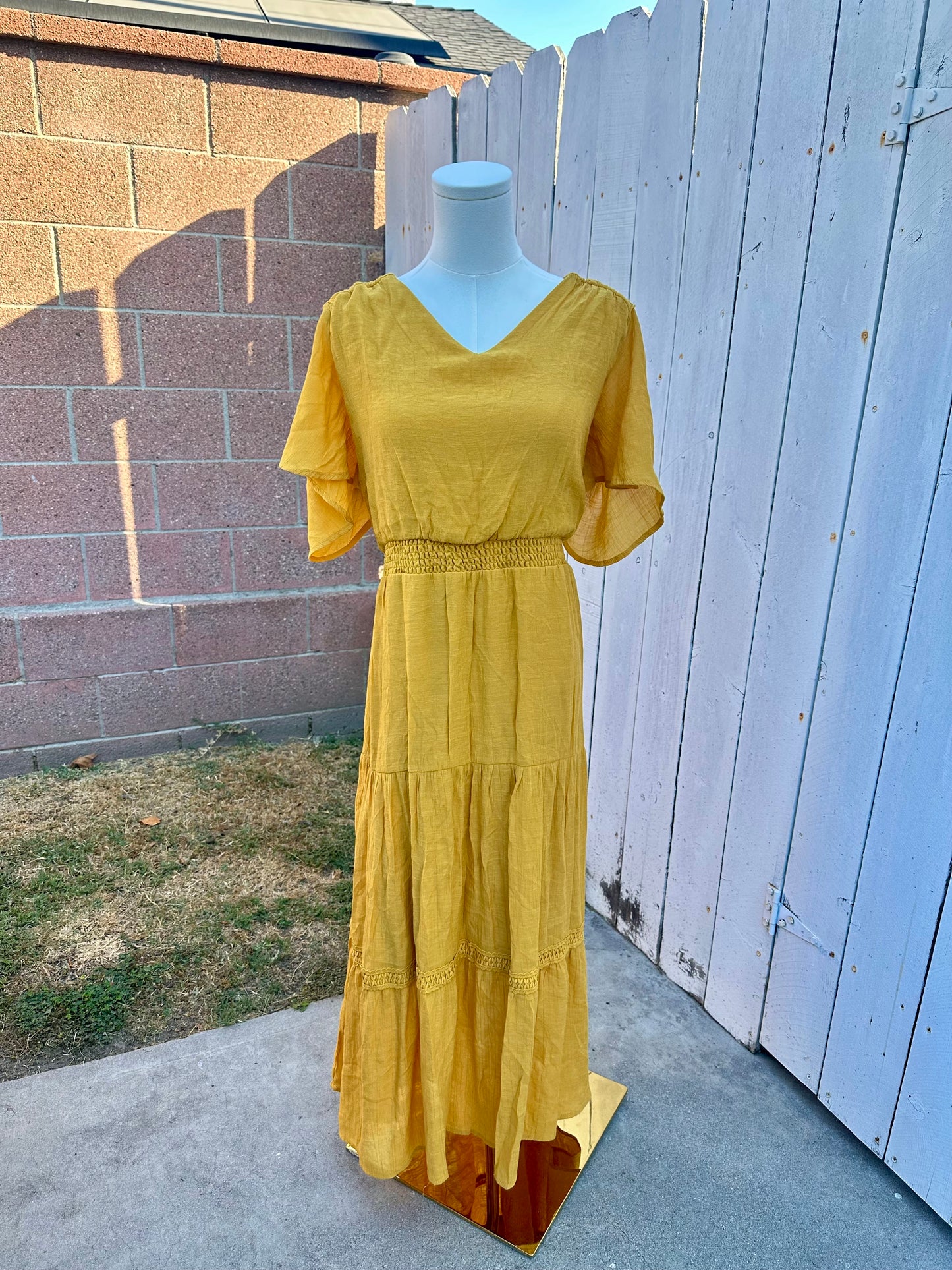 XL Mustard Maxi Dress