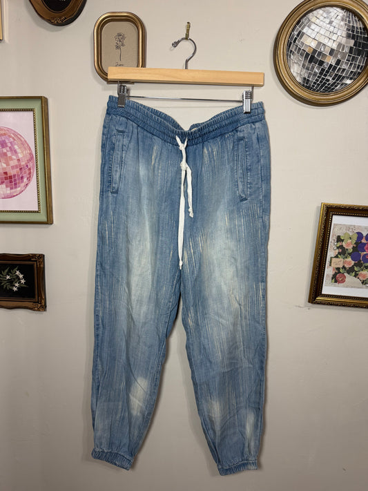 Small Chambray Acid Wash Joggers