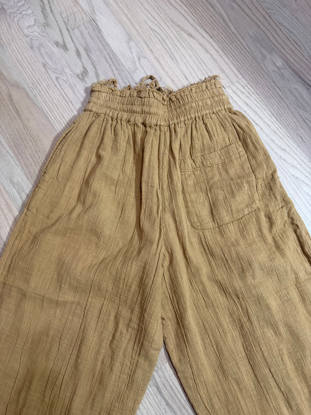 XS Mustard Pull On Cargo Harlem Wide Leg Pants