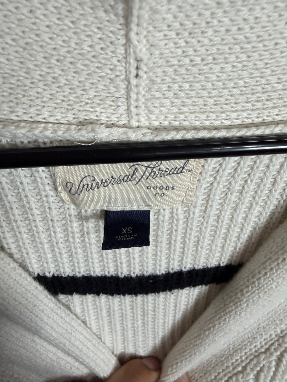 XS/S Universal Thread White Black Striped Oversized Cardigan