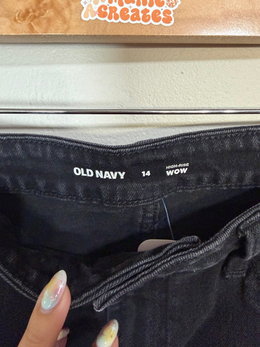 Size 14 Black High Waisted Shorts