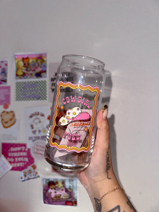 Cowgirl Fuel 20oz Glass Cup
