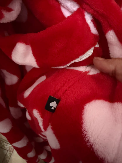 XS/S Red White Polka Dot Robe w/ Tie & Pockets