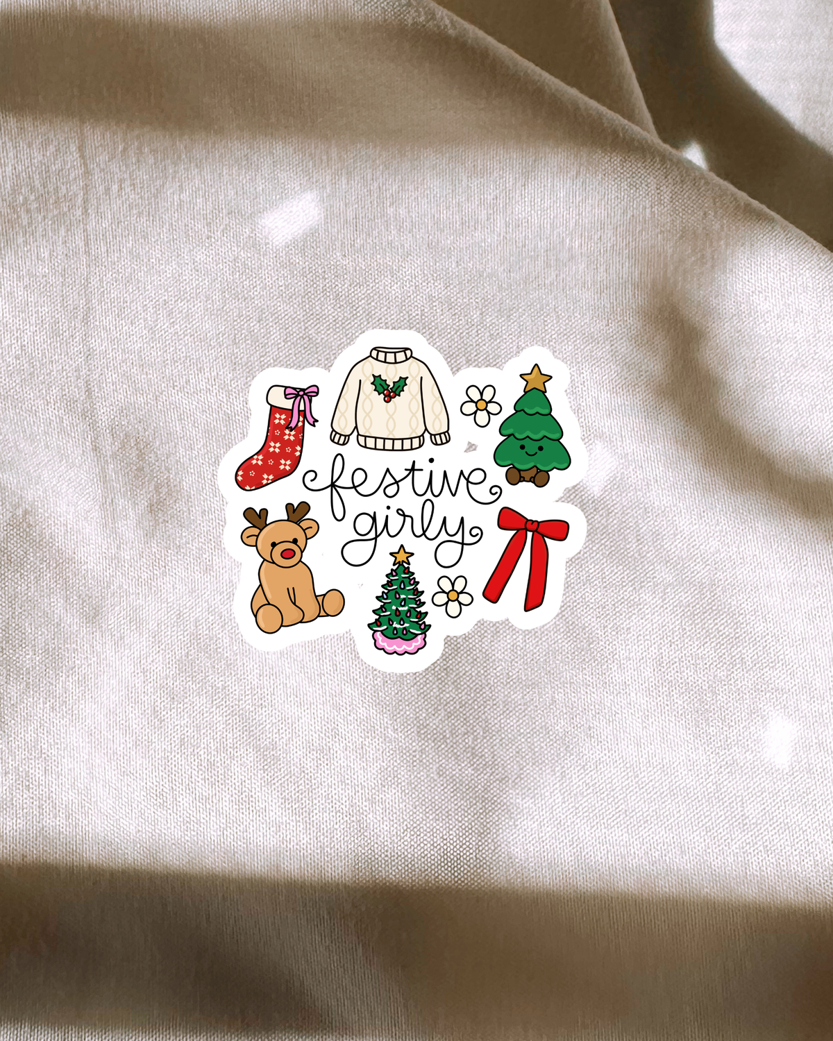 Festive Girly Sticker
