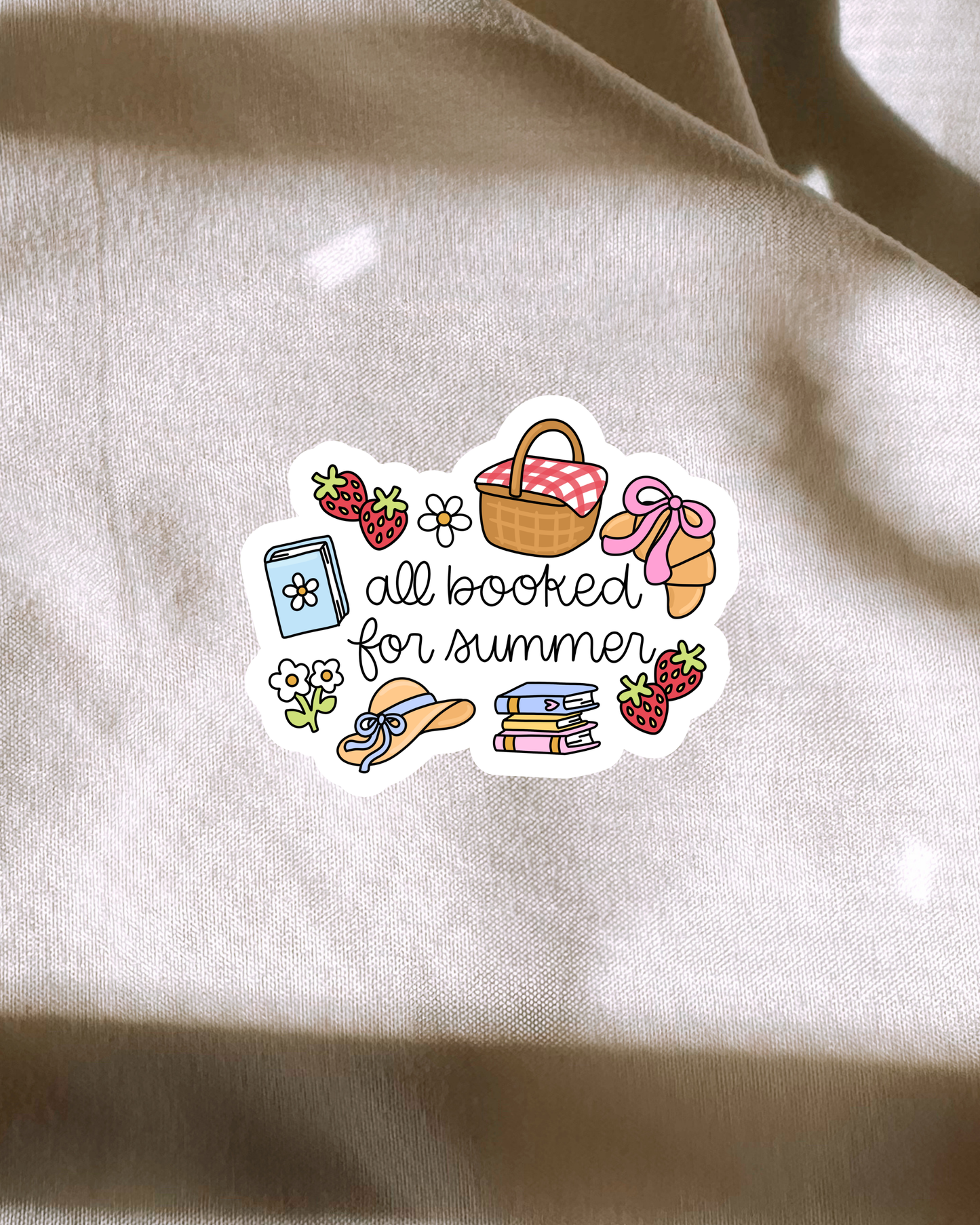 All Booked For Summer Sticker