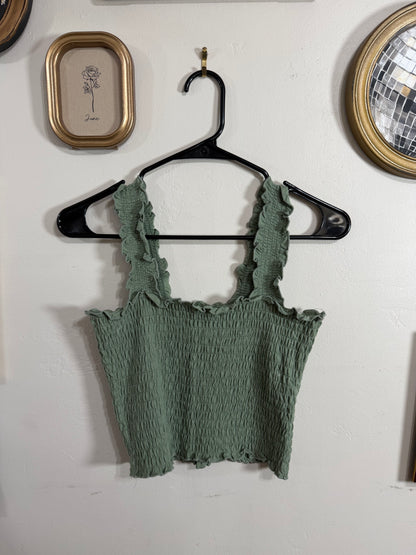 Medium Green Smocked Tank Top