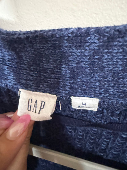Medium Blue Striped Oversized Cardigan