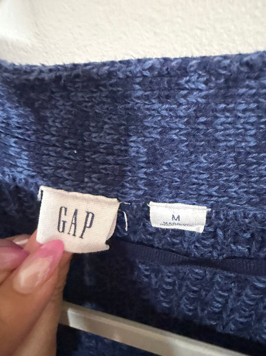 Medium Blue Striped Oversized Cardigan