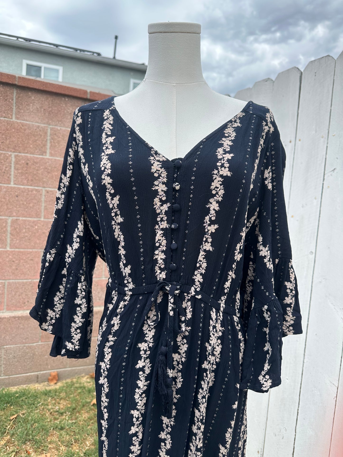 Large Navy Maxi Dress