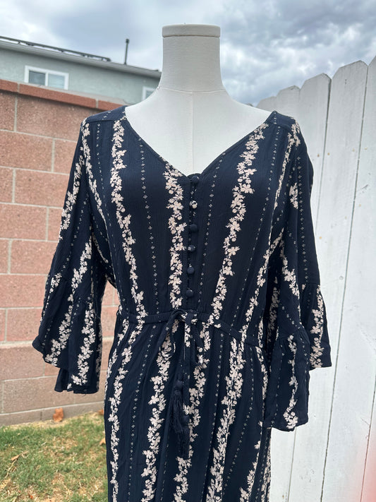 Large Navy Maxi Dress