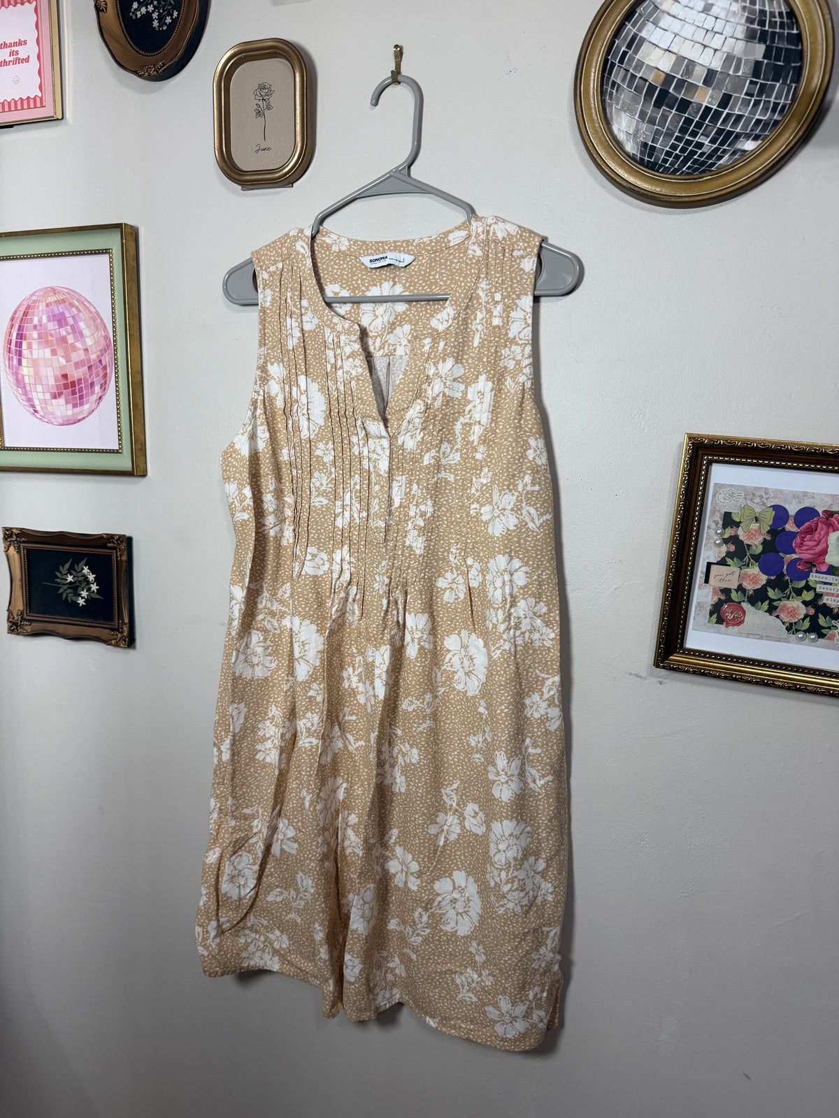Large Tan Cream Neutral Dress