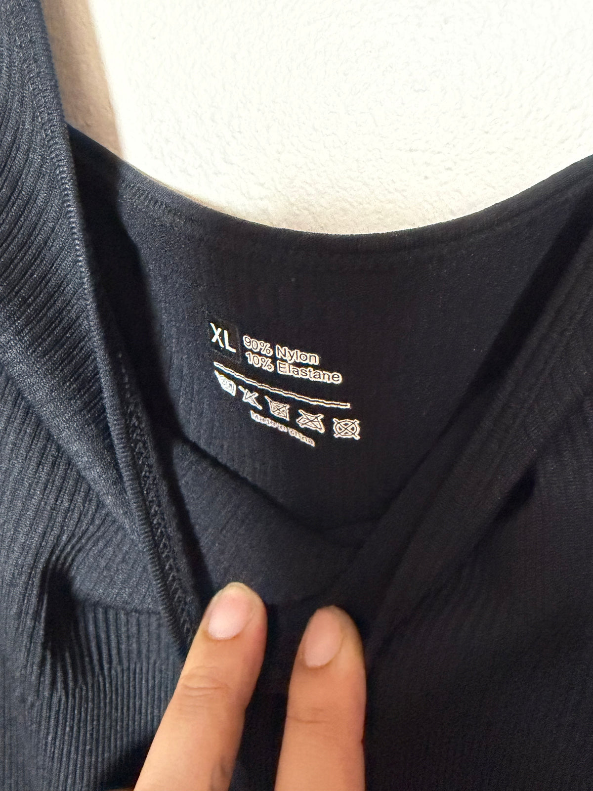 XL Black Ribbed Jumpsuit / Shapewear