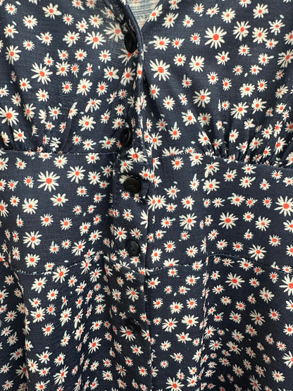 XL Floral Blue Dress