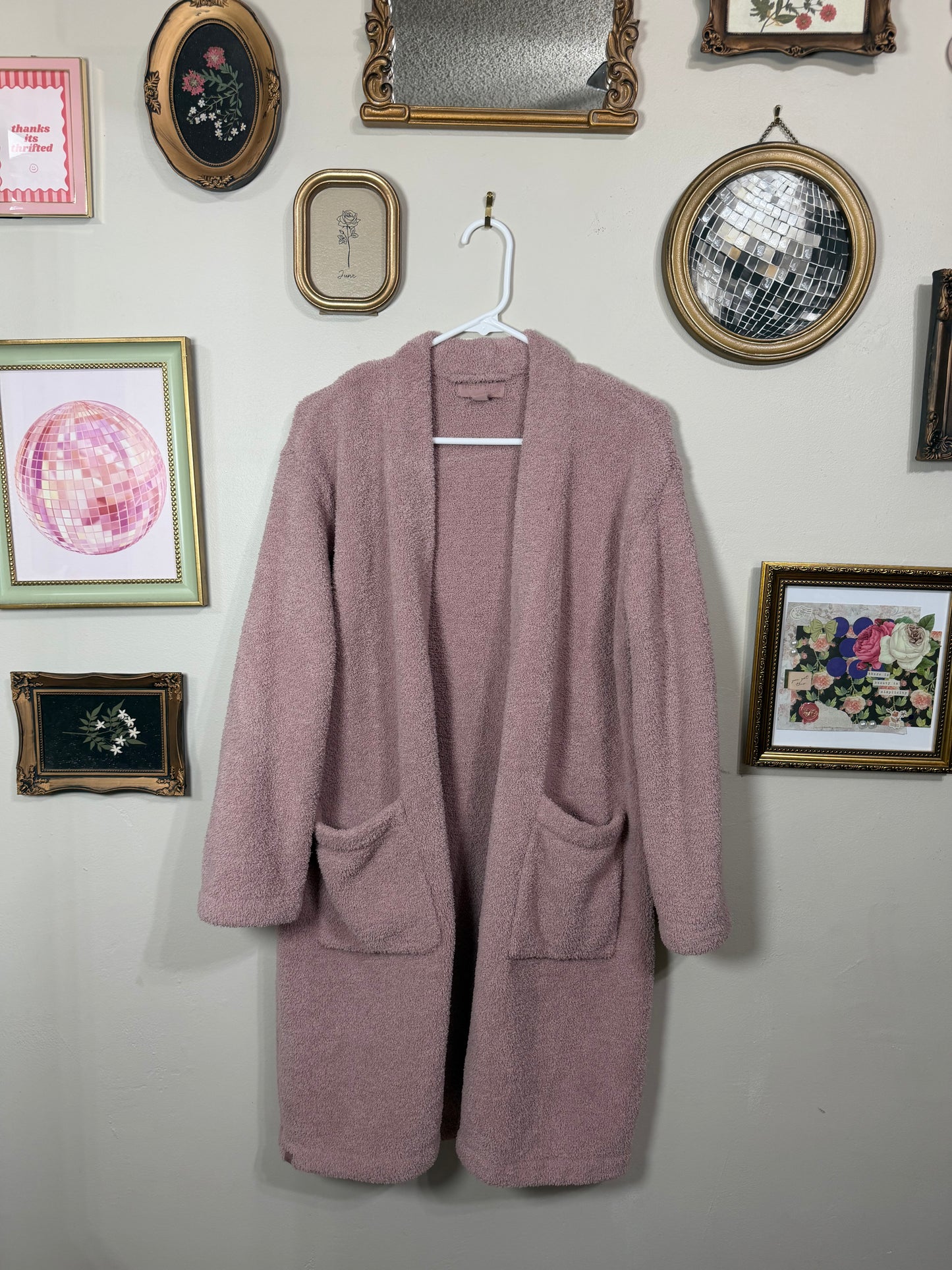 Small Rose Robe w/ Front Big Pockets *missing tie