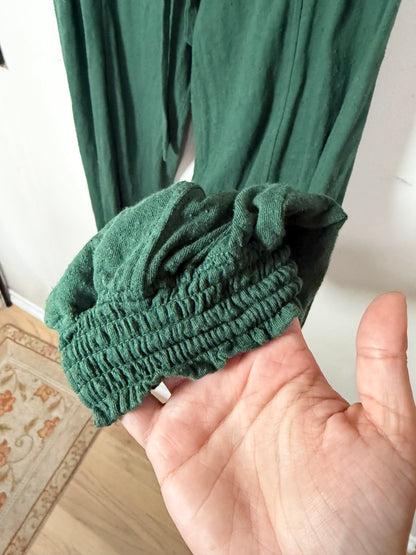 Medium Green Joggers w/ Smocked Ankles
