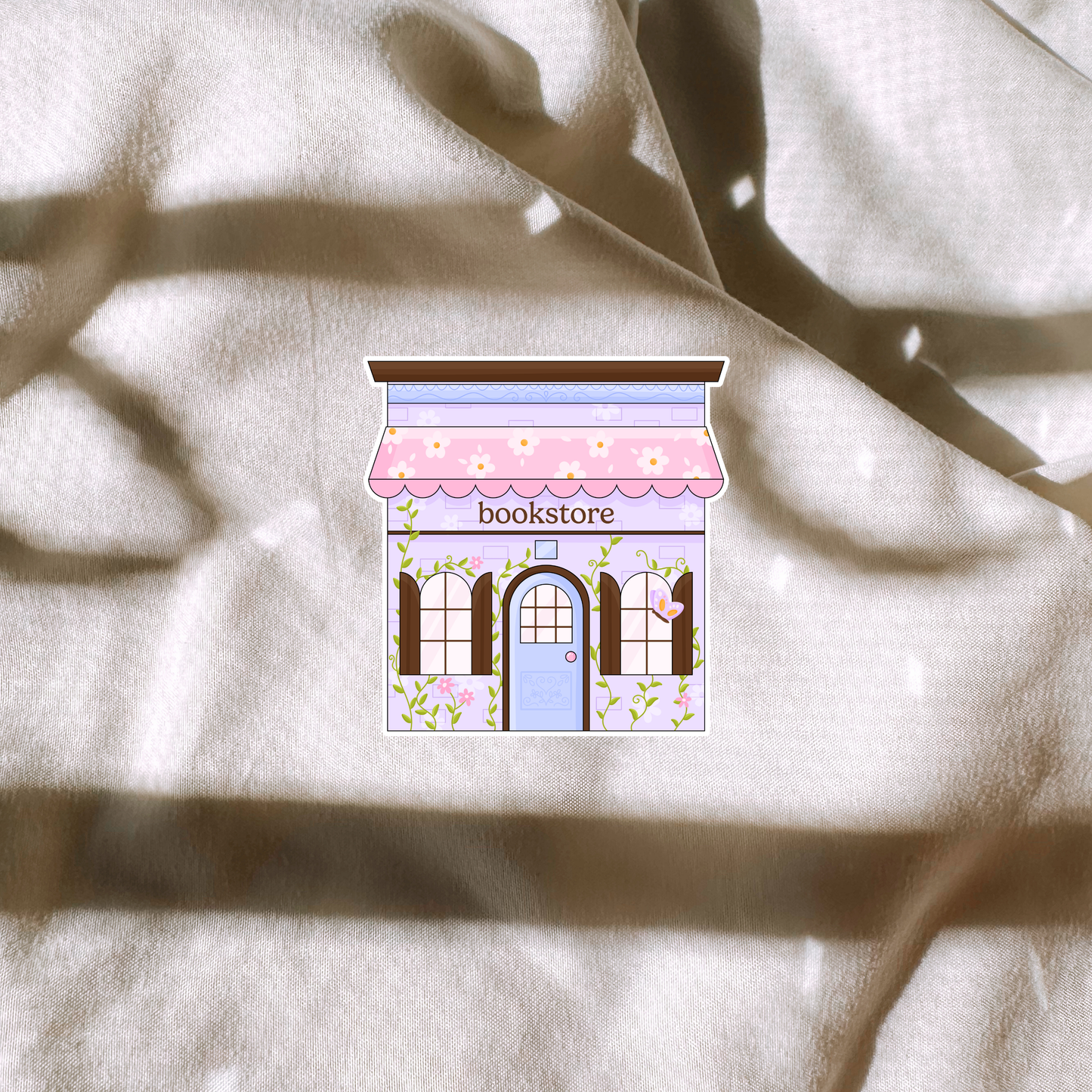 Spring Floral Bookstore Sticker