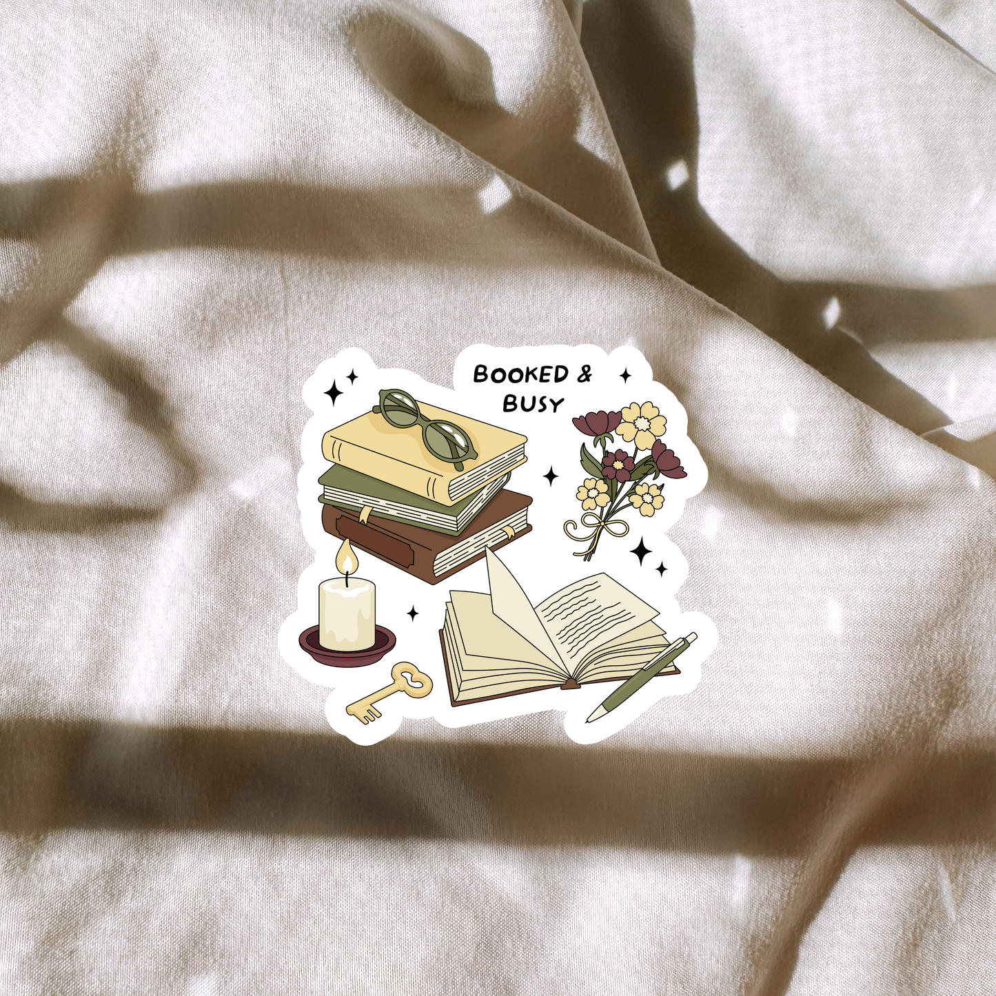 Booked & Busy Sticker