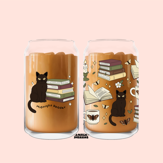 Midnight Reader Glass Cup