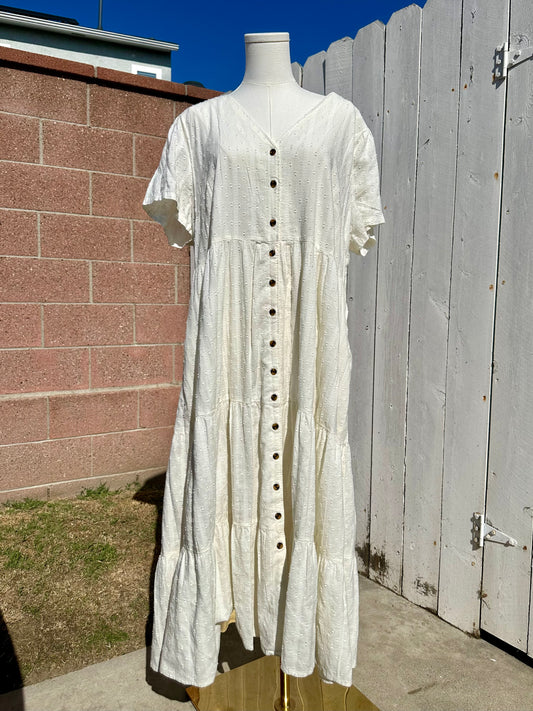 XXL Cream Maxi Dress