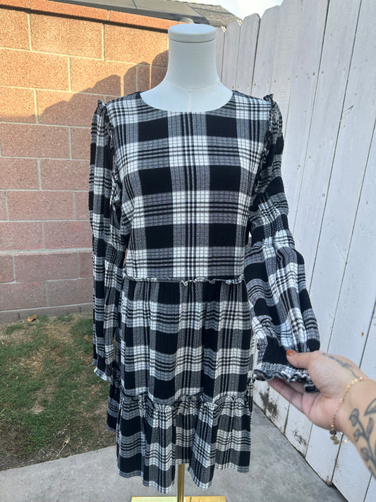 NWT Large Black Gingham Dress