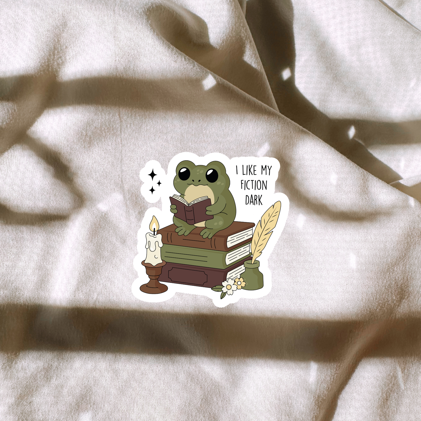 I Like My Fiction Dark Sticker