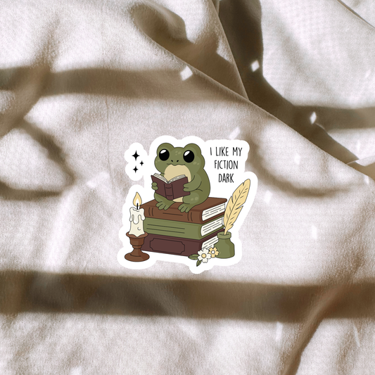 I Like My Fiction Dark Sticker