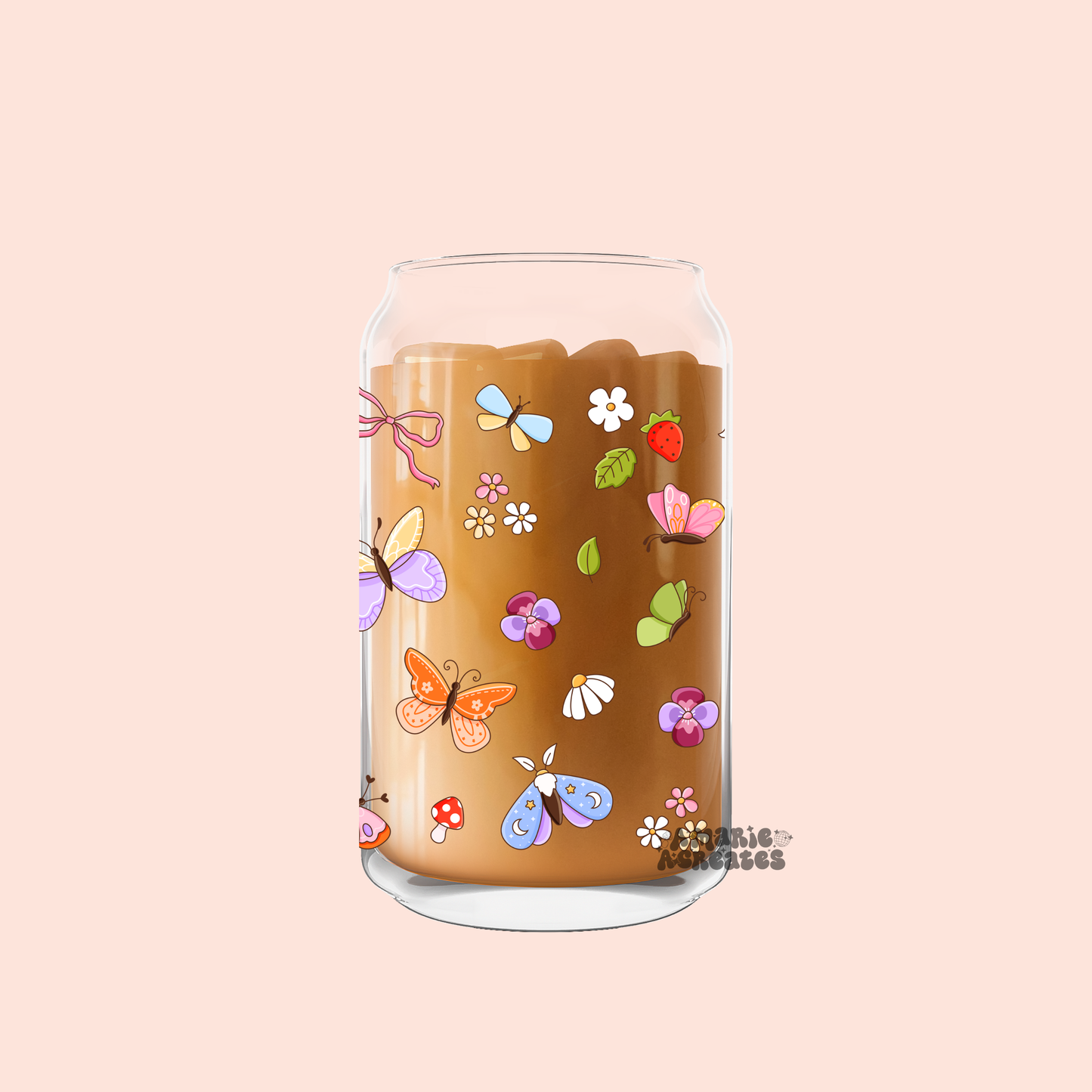 Butterfly Glass Cup