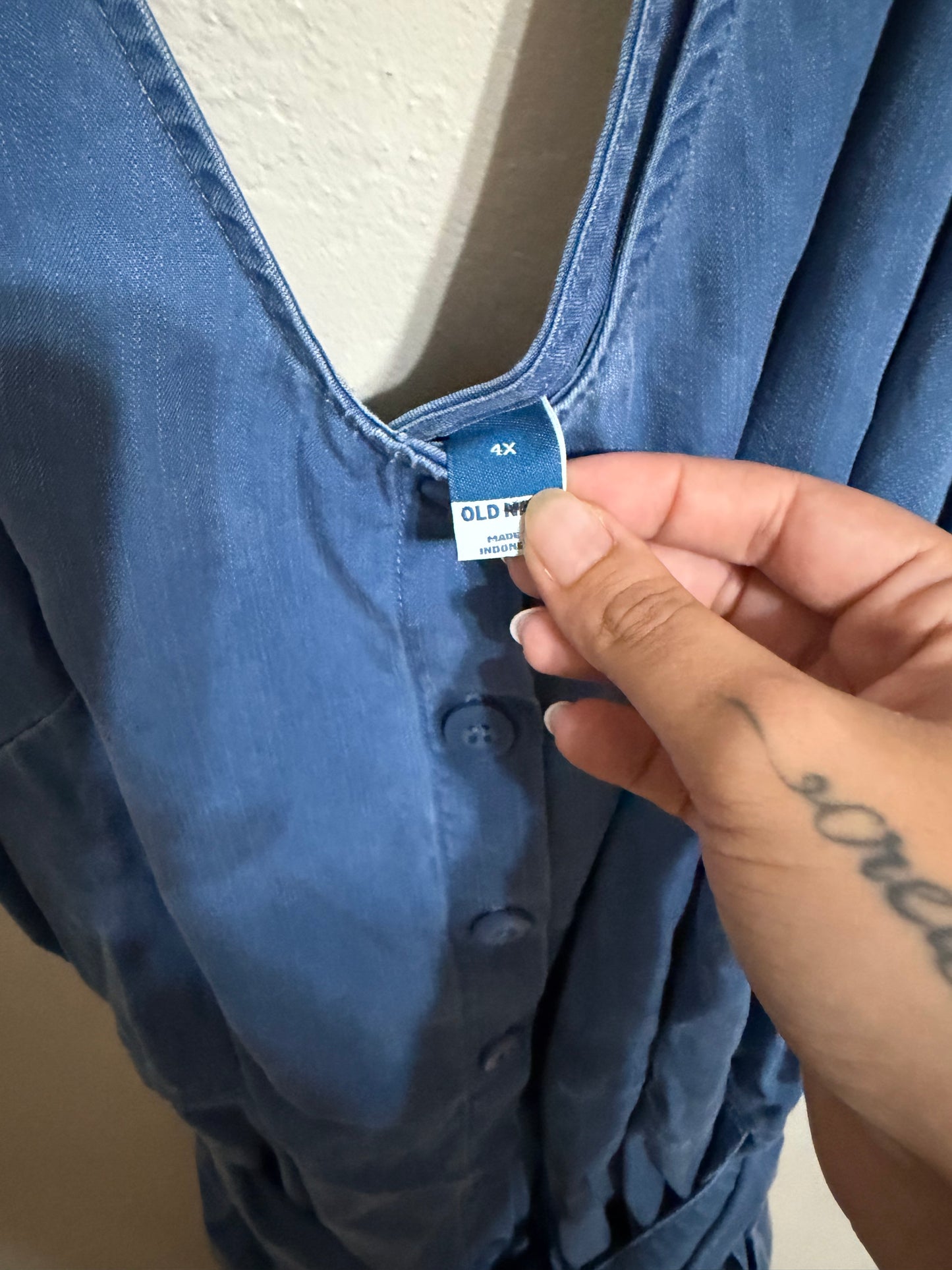 4x Chambray Jumpsuit