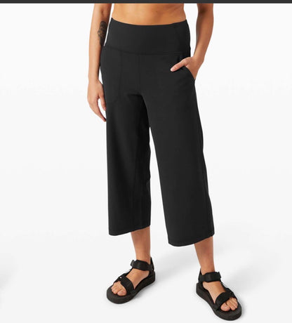 Size 8 Align High Rise Cropped Wide Leg Pants