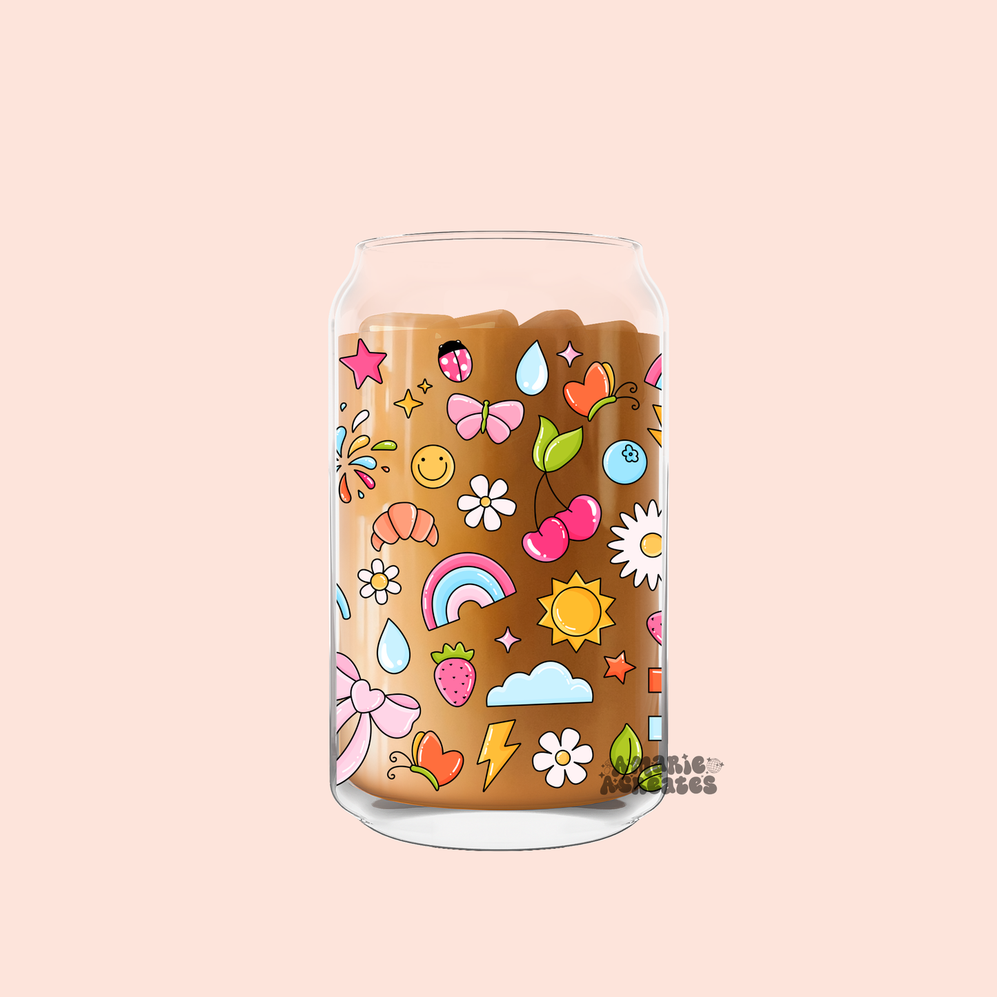Doodles Glass Cup