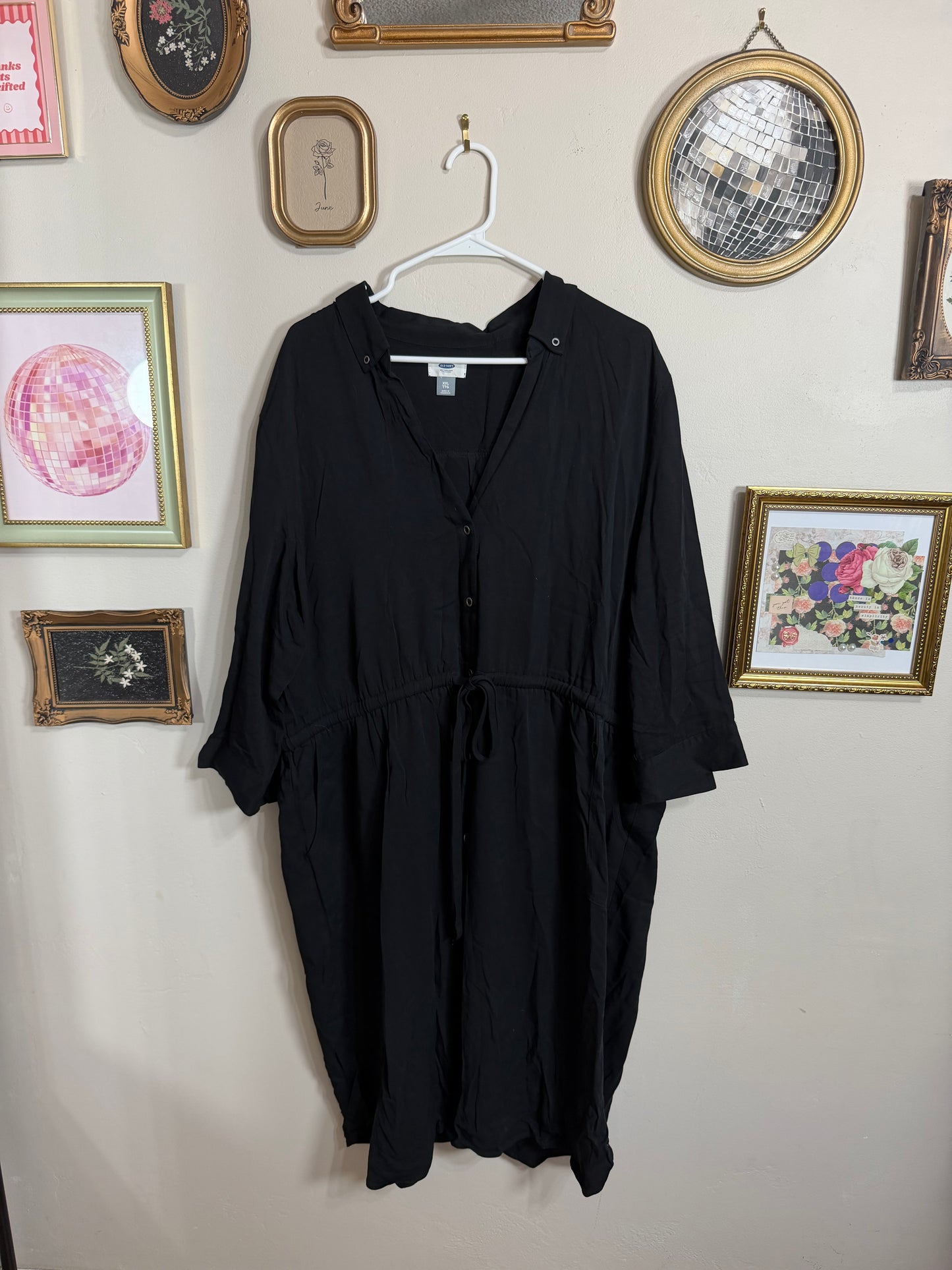 XXL Black Midi Dress