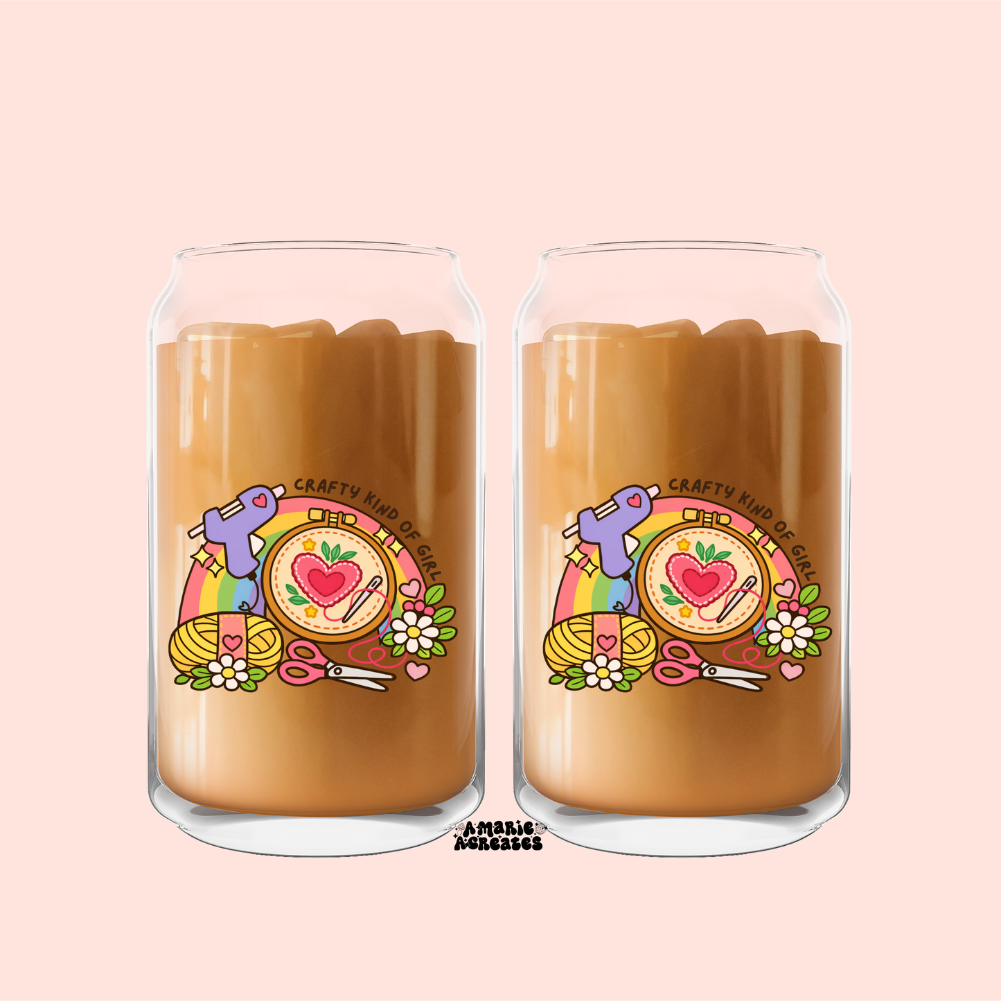 Crafty Kind Of Girl Glass Cup