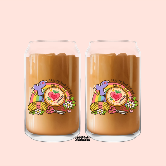 Crafty Kind Of Girl Glass Cup