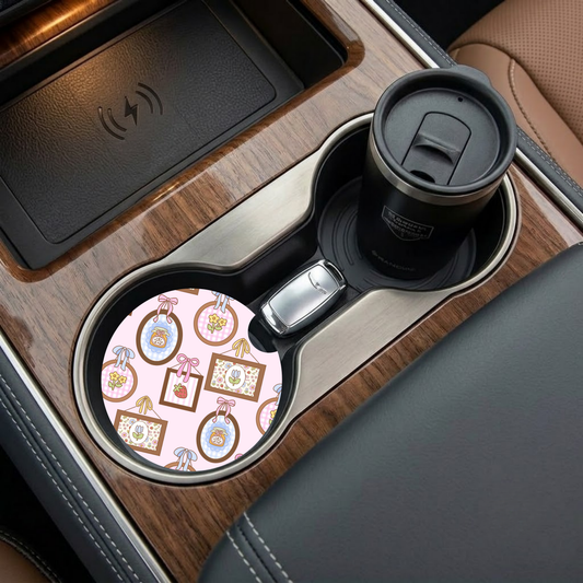 Cottagecore Frames Car Coaster