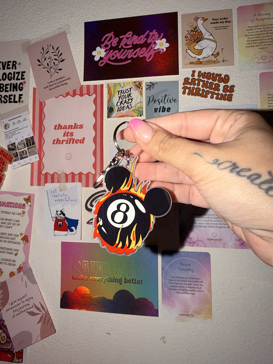Magic 8 Ball Mickey Keychain