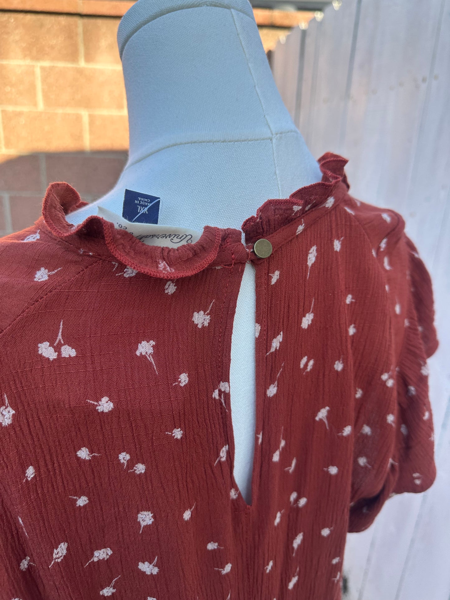 XXL Rust Leaf Maxi Dress