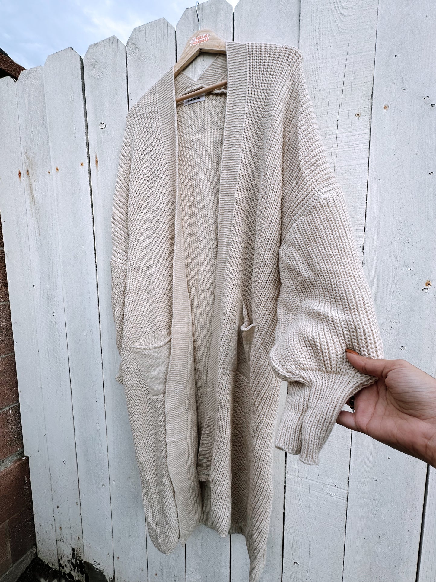 XL-1x Oat Long Cardigan