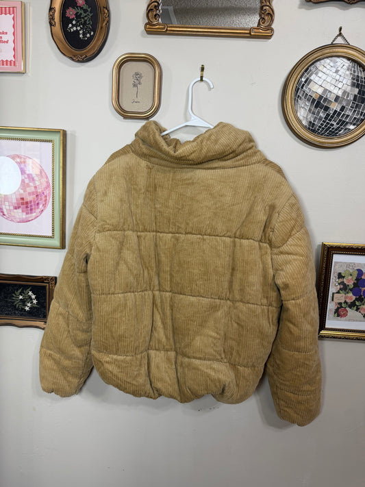 XL Tan Puff Jacket w/ Pockets