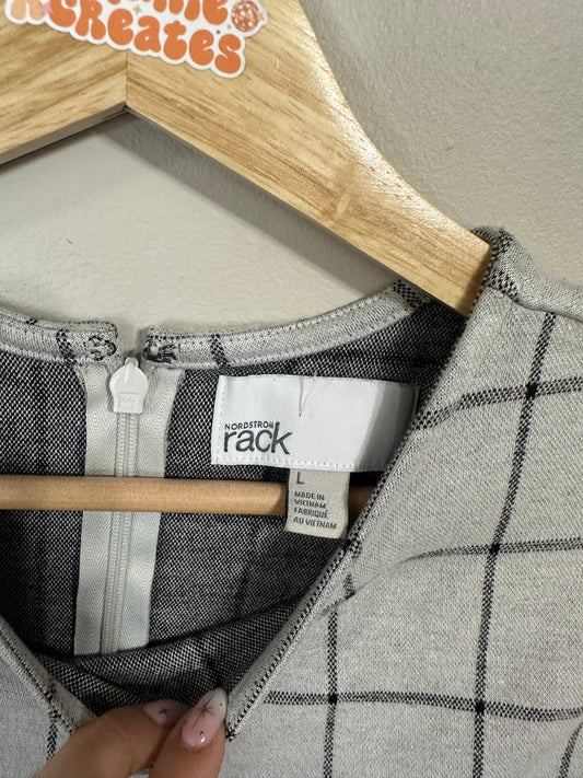 Large Grid Pattern Top