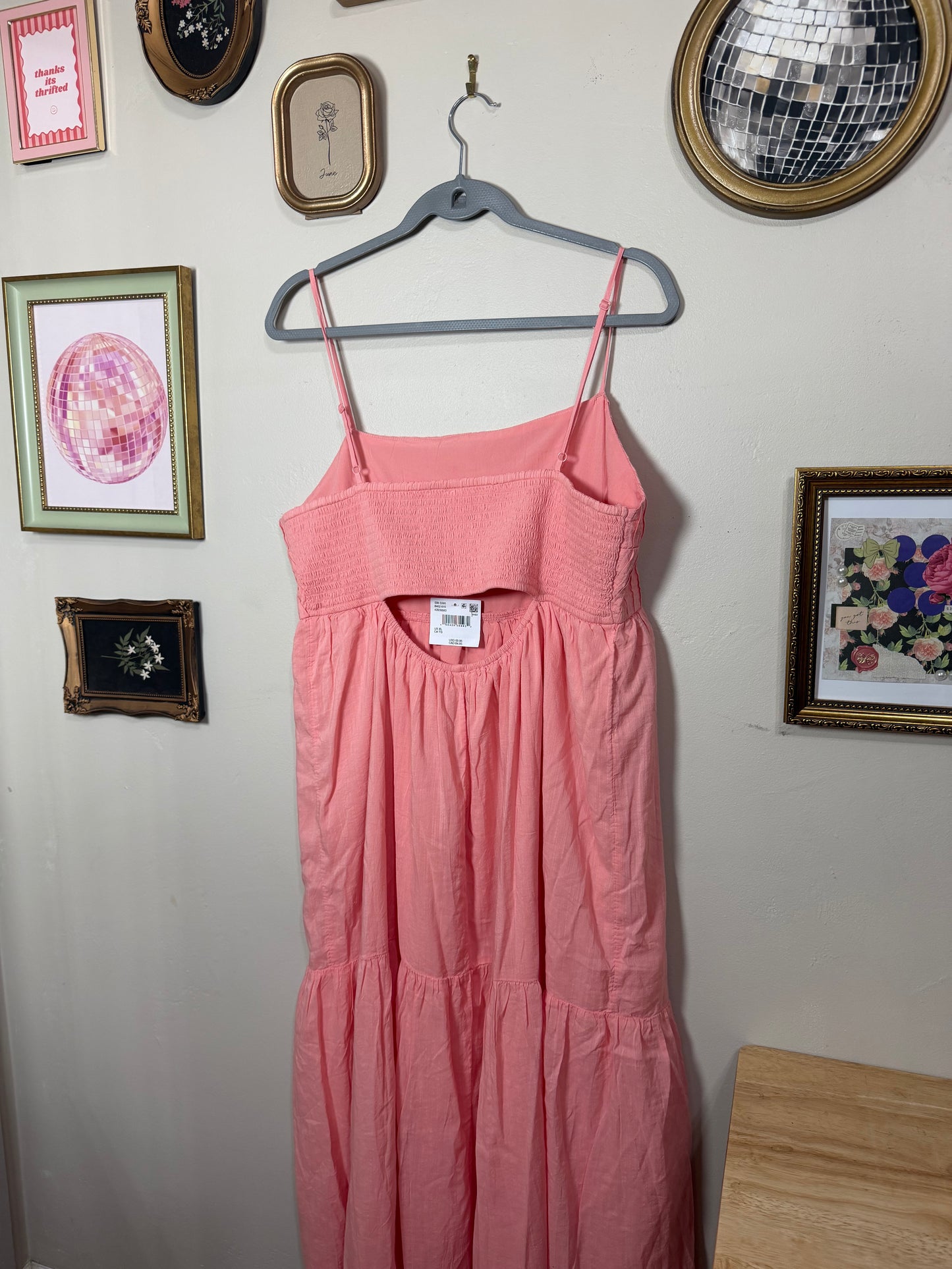XL NWT Peachy Pink Maxi Dress